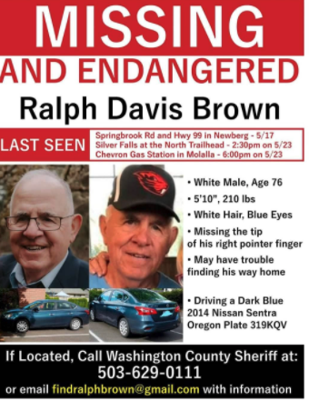 Ralph Brown is missing poster